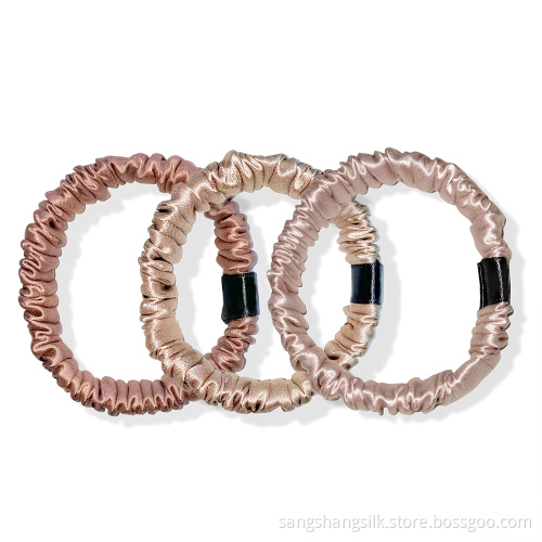 designed silk scrunchies Fashionable ribbed scrunchies